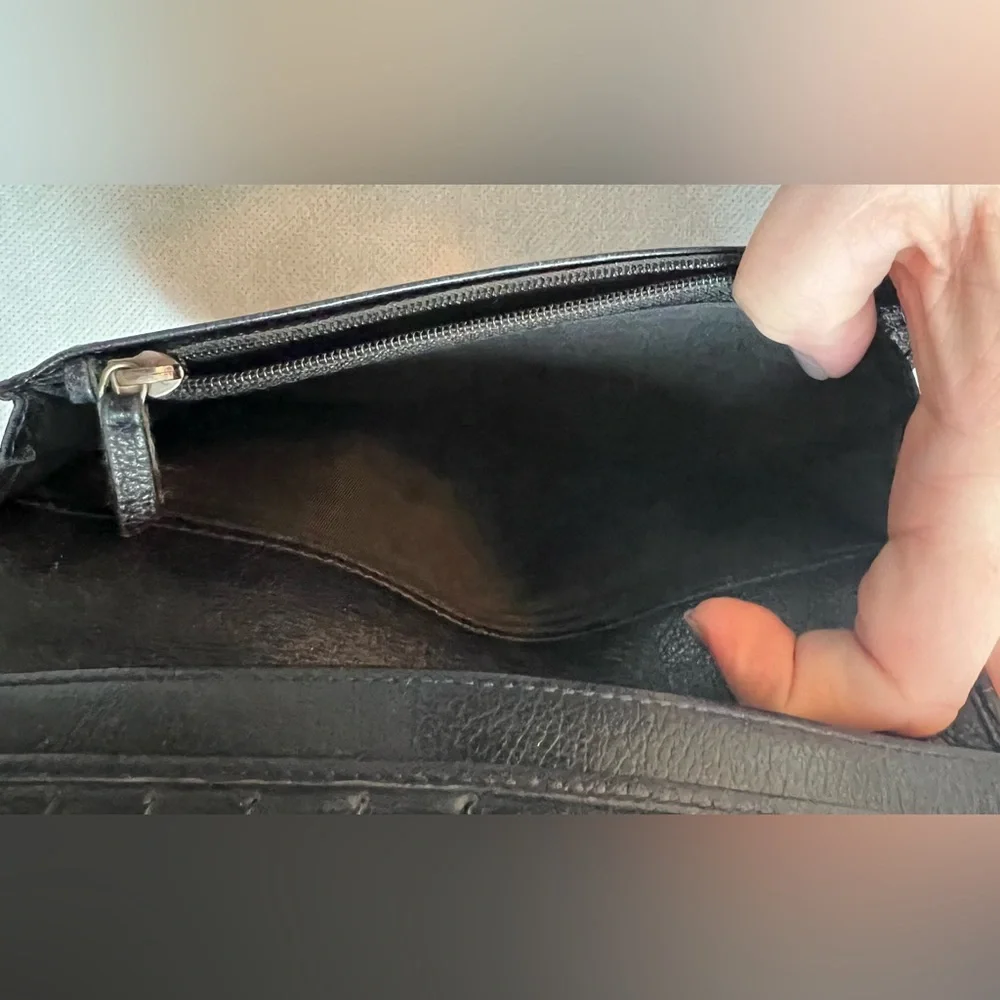 CHANEL Camellia Coco Black Leather Bifold Long Wallet - Picture 10 of 16